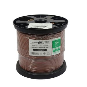Syston 7232-SP-BN-500 500 ft. 18/4 Solid BC CMR/CL2R Brown Thermostat Wire