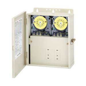 Intermatic T10404R Control Panel with Two T104M Mechanisms