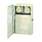 Intermatic T30404R 100 A Load Center with Two T104M Mechanisms, 8-Breaker Spaces