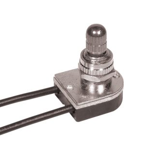 SATCO 90-507 Chrome On-Off Metal Rotary Switch 3/8in