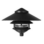 RAB LL323B 75 Watt Max Three Tier Flare Landscape - Light Black - 120V