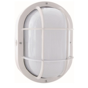 NaturaLED 7062 LED-FXBWL10/830/WH 10W BULKHEAD WALL LIGHT 3000K