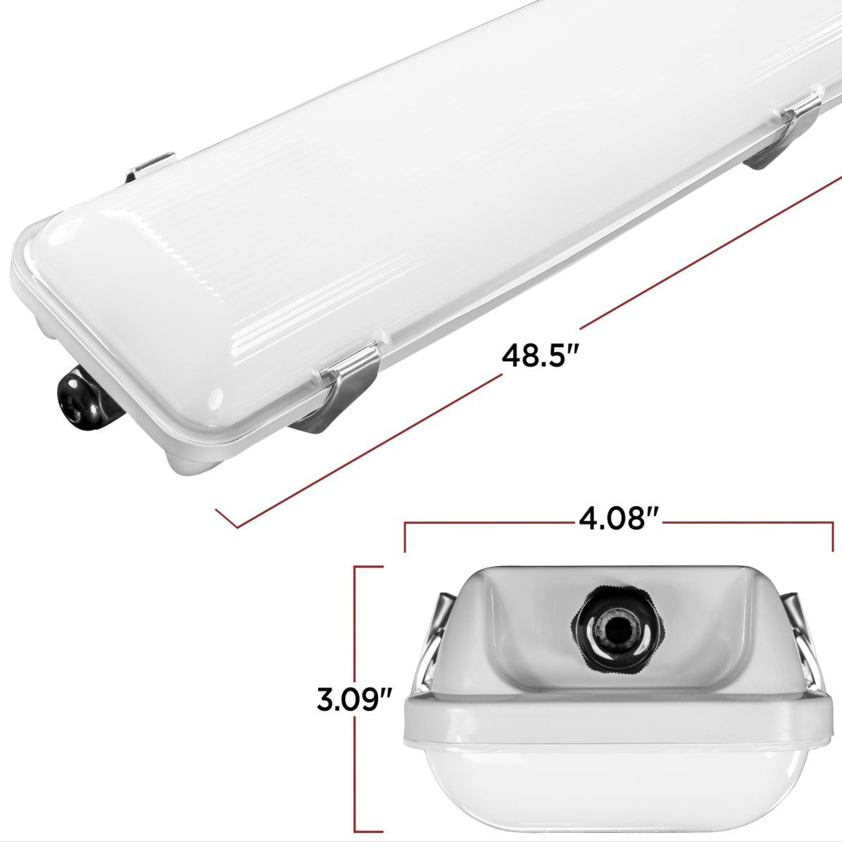 TCP VTF4UZDA240K 40W 4' LED VAPOR TIGHT 4000K