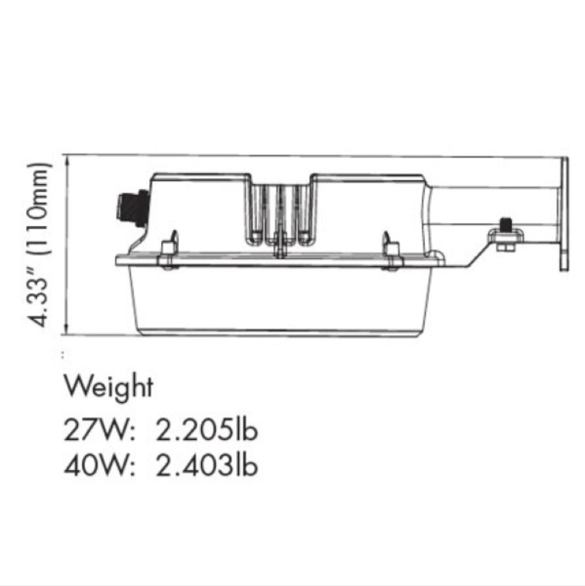 TCP RSLUA140KPCSV 27W LED SECURITY LIGHT 4000K