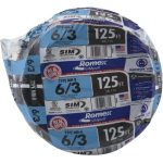 Southwire 6-3-NM-B-Romex 6/3 W/G NM-B Romex, Non-Metallic Wire, Black, 125FT Coil