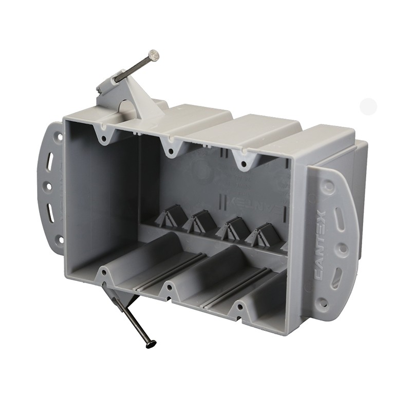 Cantex EZ74TN 3-Gang Nail-On Switch Box