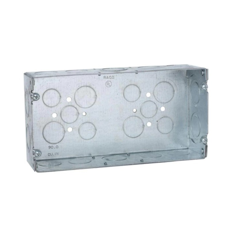 Raco 942 3 Gang Box, 2-1/2 in. Deep with 1/2 & 3/4 in