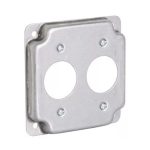 Raco 807C 4in 2-Gang Receptacle Square Cover