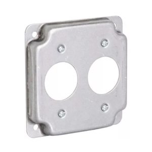Raco 807C 4in 2-Gang Receptacle Square Cover