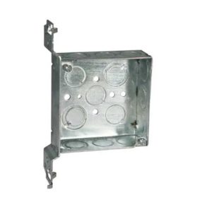 Raco 196 4 in Square Box with Flush Bracket