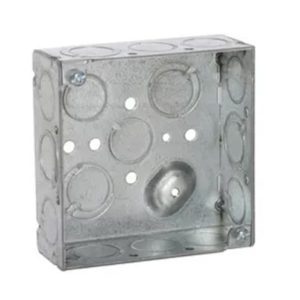Raco 189 4 in Welded Square Box with Raised Ground