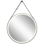 KICHLER 86000MBK 62W 61.5" x 61.5" LED BACKLIT MIRROR MATTE BLACK 4000K