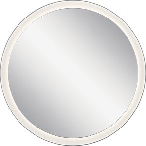 KICHLER 84170 31.5" LED RYAME ROUND LIGHTED MIRROR SILVER 3000K