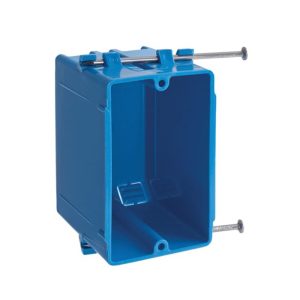 Carlon B118A 1-Gang Blue Plastic New Work Standard Switch/Outlet Wall Electrical Box