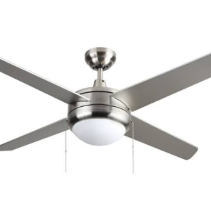 ROYAL PACIFIC 1004BN-BN-E26-L 50" SWEEP EUROPA 4-BLADE CEILING FAN BRUSHED NICKEL - E26 LED LIGHT KIT INCLUDED