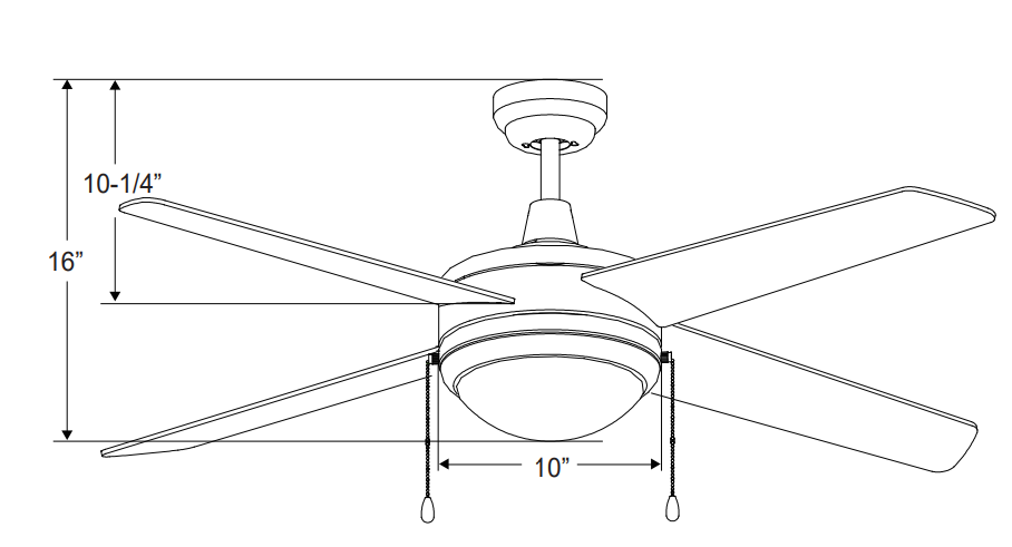 ROYAL PACIFIC 1004BN-WT-E26-L 50" SWEEP EUROPA 4-BLADE CEILING FAN BRUSHED NICKEL / WALNUT - E26 LED LIGHT KIT INCLUDED