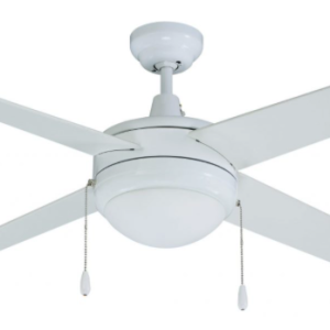 ROYAL PACIFIC 1004WW-WW-E26-L 50" SWEEP EUROPA 4-BLADE CEILING FAN WHITE - E26 LED LIGHT KIT INCLUDED