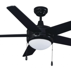 ROYAL PACIFIC 1005BK-BK-E26-L 50" SWEEP MIRAGE 5-BLADE CEILING FAN BLACK - E26 LED LIGHT KIT INCLUDED