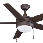ROYAL PACIFIC 1005LED-BN-BN 50" SWEEP MIRAGE 5-BLADE CEILING FAN BRUSHED NICKEL - INTEGRATED LED LIGHT KIT INCLUDED