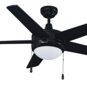 ROYAL PACIFIC 1005LED-MBK-MBK 50" SWEEP MIRAGE 5-BLADE CEILING FAN MATTE BLACK - INTEGRATED LED LIGHT KIT INCLUDED