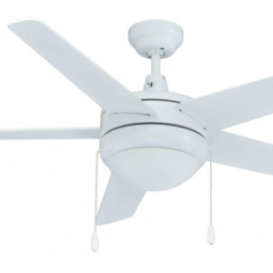 ROYAL PACIFIC 1005LED-WW-WW 50" SWEEP MIRAGE 5-BLADE CEILING FAN WHITE - INTEGRATED LED LIGHT KIT INCLUDED