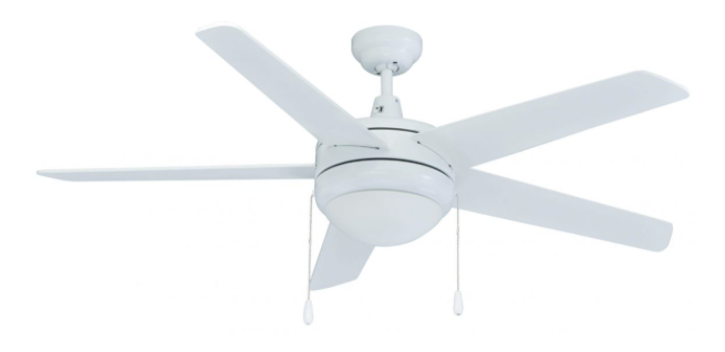 ROYAL PACIFIC 1005LED-WW-WW 50" SWEEP MIRAGE 5-BLADE CEILING FAN WHITE - INTEGRATED LED LIGHT KIT INCLUDED