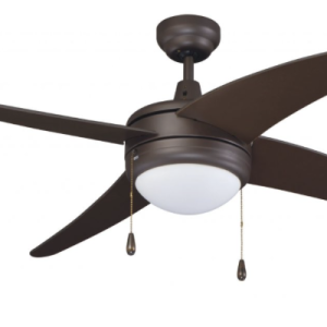ROYAL PACIFIC 1007BN-BN-E26-L 50" SWEEP EUROPA I 4-CURVED BLADE CEILING FAN BRUSHED NICKEL - E26 LED LIGHT KIT INCLUDED