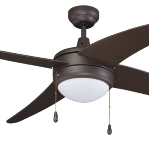 ROYAL PACIFIC 1007OB-OB-E26-L 50" SWEEP EUROPA I 4-CURVED BLADE CEILING FAN OIL RUBBED BRONZE - E26 LED LIGHT KIT INCLUDED