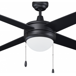 ROYAL PACIFIC 1008LED-MBK-MBK LED 50" SWEEP EUROPA 4-BLADE CEILING FAN MATTE BLACK - LED LIGHT KIT INCLUDED 3000K