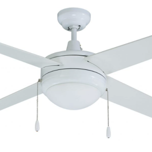 ROYAL PACIFIC 1008LED-WW-WW LED 50" SWEEP EUROPA 4-BLADE CEILING FAN WHITE - LED LIGHT KIT INCLUDED 3000K