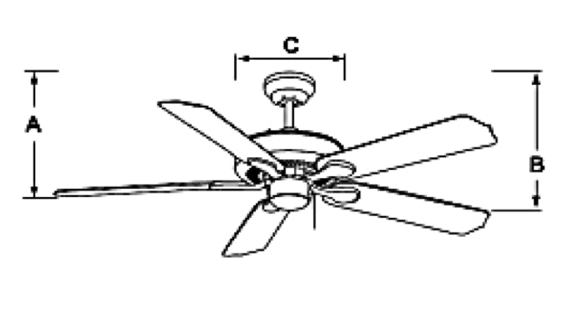 ROYAL PACIFIC 1015W-WW-WW LED 52" SWEEP SUNSET 5-BLADE CEILING FAN WHITE