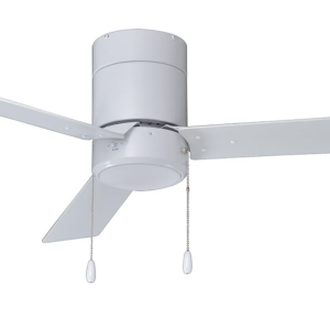 ROYAL PACIFIC 1021WW-WW-PC LED SABIO 42" SWEEP HUGGER 3-BLADE PULL CHAIN CEILING FAN WHITE