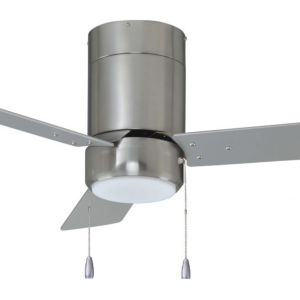ROYAL PACIFIC 1022BN-BN-PC LED SABIO 52" SWEEP HUGGER 3-BLADE PULL CHAIN CEILING FAN BRUSHED NICKEL