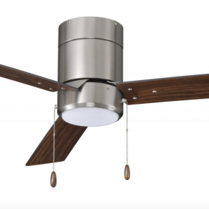 ROYAL PACIFIC 1022OB-WT-PC LED SABIO 52" SWEEP HUGGER 3-BLADE PULL CHAIN CEILING FAN OIL-RUBBED BRONZE / WALNUT
