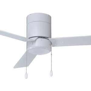 ROYAL PACIFIC 1022WW-WW-PC LED SABIO 52" SWEEP HUGGER 3-BLADE PULL CHAIN CEILING FAN WHITE