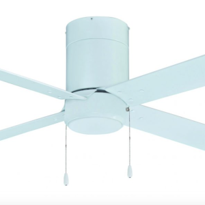 ROYAL PACIFIC 1023WW-WW-PC LED METALIS 42" SWEEP HUGGER 4-BLADE PULL CHAIN CEILING FAN WHITE