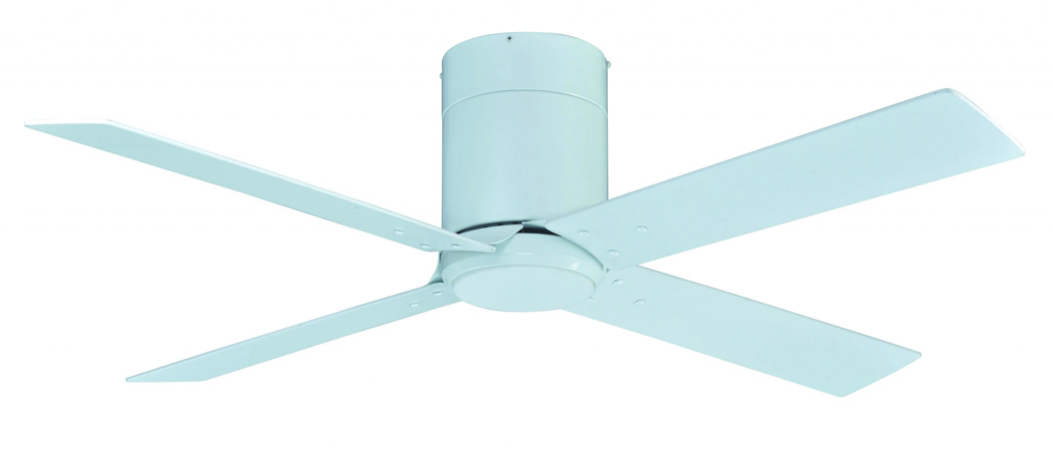 ROYAL PACIFIC 1024WW-WW-PC LED METALIS 52" SWEEP HUGGER 4-BLADE PULL CHAIN CEILING FAN WHITE