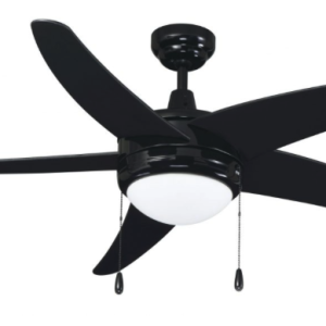 ROYAL PACIFIC 1025LED-BK-BK LED MIRAGE I 50" 5-CURVED BLADE CEILING FAN BLACK