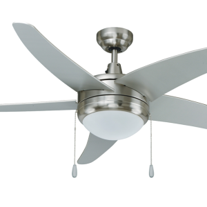 ROYAL PACIFIC 1025LED-BN-BN LED MIRAGE I 50" 5-CURVED BLADE CEILING FAN BRUSHED NICKEL