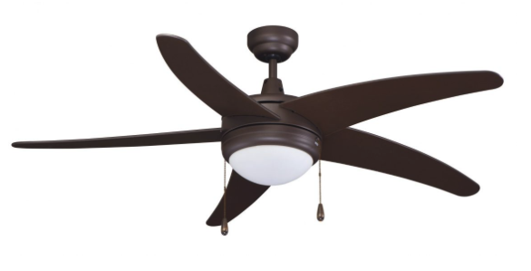 ROYAL PACIFIC 1025LED-OB-OB LED MIRAGE I 50" 5-CURVED BLADE CEILING FAN OIL-RUBBED BRONZE