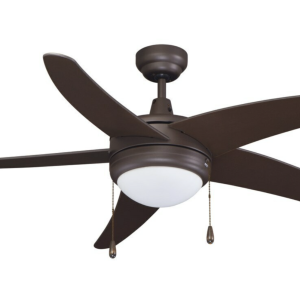 ROYAL PACIFIC 1025OB-OB-E26-L LED MIRAGE I 50" 5-CURVED BLADE CEILING FAN OIL-RUBBED BRONZE