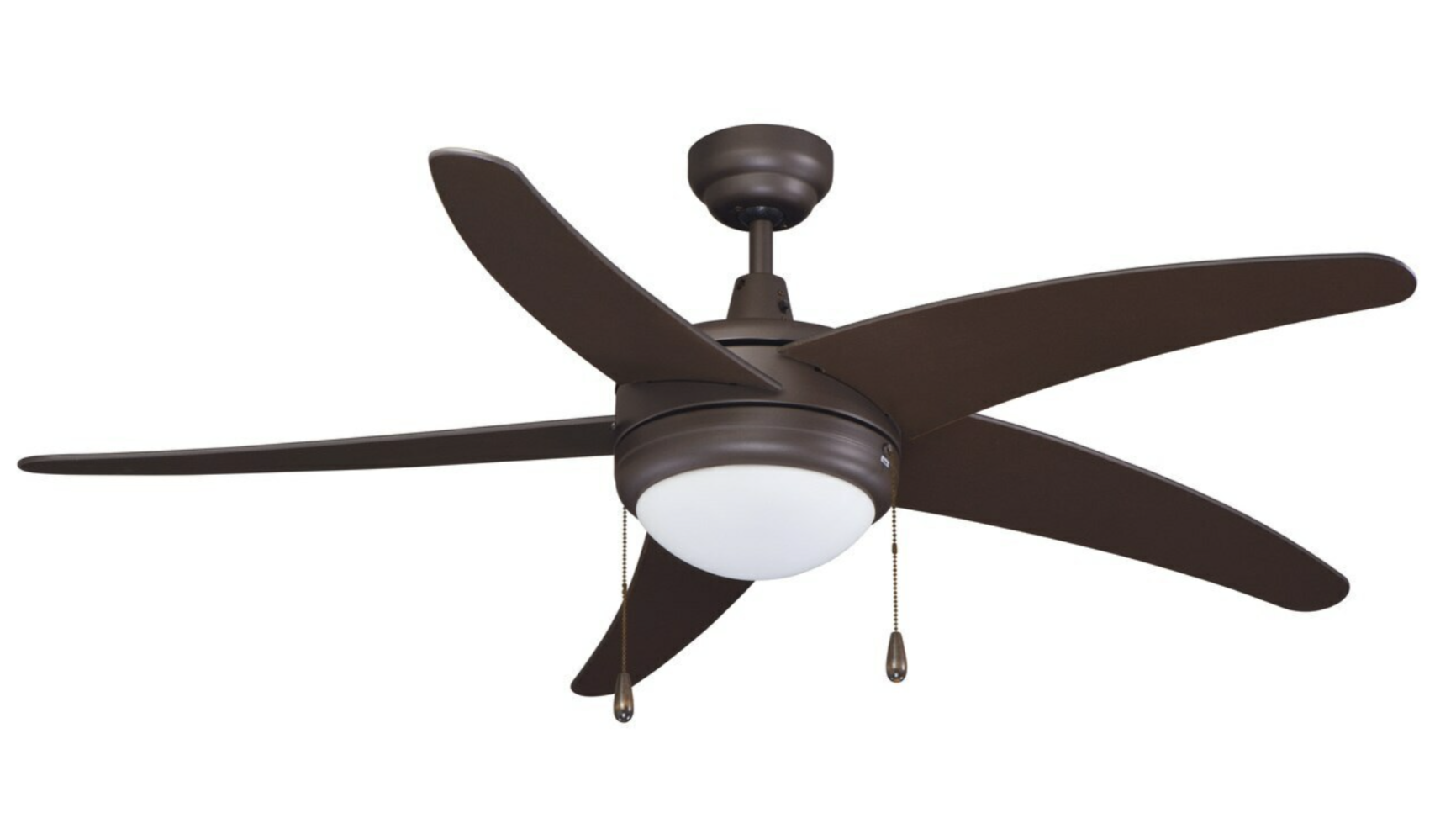 ROYAL PACIFIC 1025OB-OB-E26-L LED MIRAGE I 50" 5-CURVED BLADE CEILING FAN OIL-RUBBED BRONZE