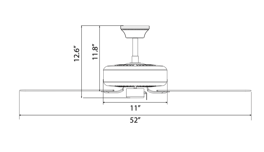 ROYAL PACIFIC 1032BN-BN LED DESERT MOON 52" 5-BLADE CEILING FAN BRUSHED NICKEL