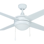 ROYAL PACIFIC 1041WW-WW-E26-L LED EUROPA II 44" 4-BLADE CEILING FAN WHITE - LED LIGHT KIT INCLUDED