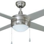 ROYAL PACIFIC 1041BN-BN-E26-L LED EUROPA II 44" 4-BLADE CEILING FAN BRUSHED NICKEL - LED LIGHT KIT INCLUDED