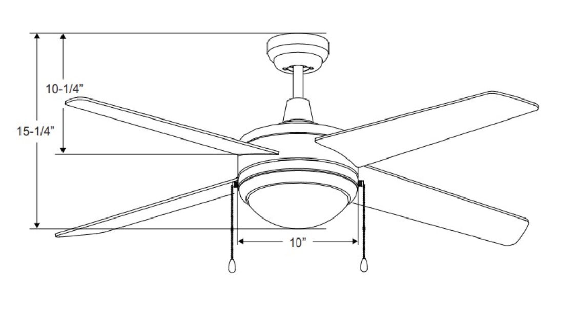 ROYAL PACIFIC 1041LED-OB-OB LED EUROPA II 44" 4-BLADE CEILING FAN OIL-RUBBED NICKEL - LED LIGHT KIT INCLUDED