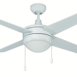 ROYAL PACIFIC 1041LED-WW-WW LED EUROPA II 44" 4-BLADE CEILING FAN WHITE - LED LIGHT KIT INCLUDED