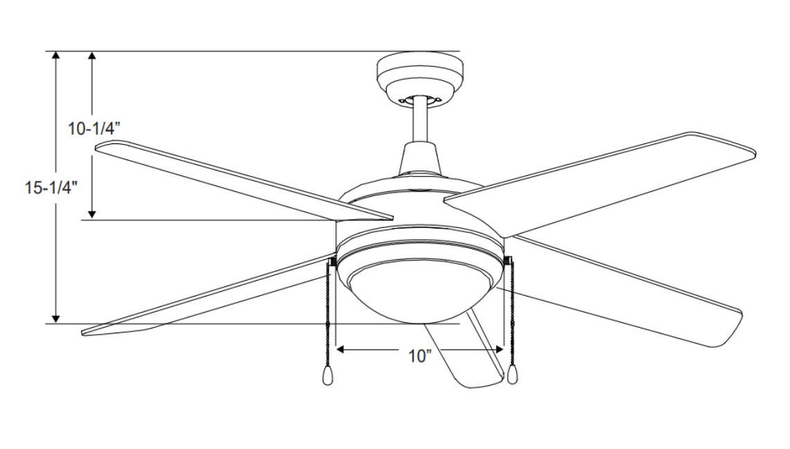 ROYAL PACIFIC 1042BN-WT-E26-L LED MIRAGE II 44" 5-BLADE CEILING FAN BRUSHED NICKEL / WALNUT - E26 LED LIGHT KIT INCLUDED