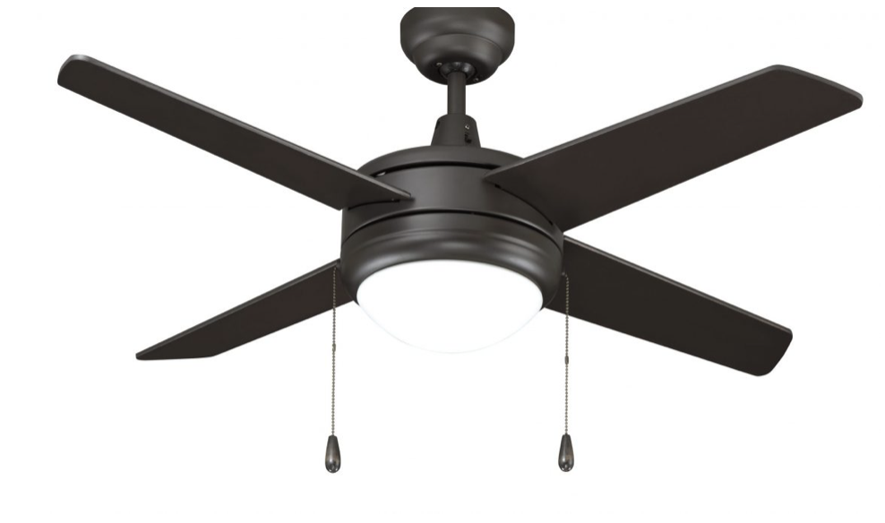 ROYAL PACIFIC 1041LED-OB-OB LED EUROPA II 44" 4-BLADE CEILING FAN OIL-RUBBED NICKEL - LED LIGHT KIT INCLUDED