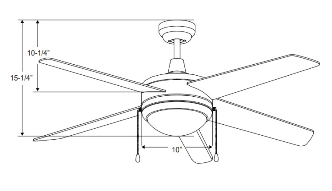ROYAL PACIFIC 1042LED-OB-OB LED MIRAGE II 44" 5-BLADE CEILING FAN OIL-RUBBED BRONZE - LED LIGHT KIT INCLUDED
